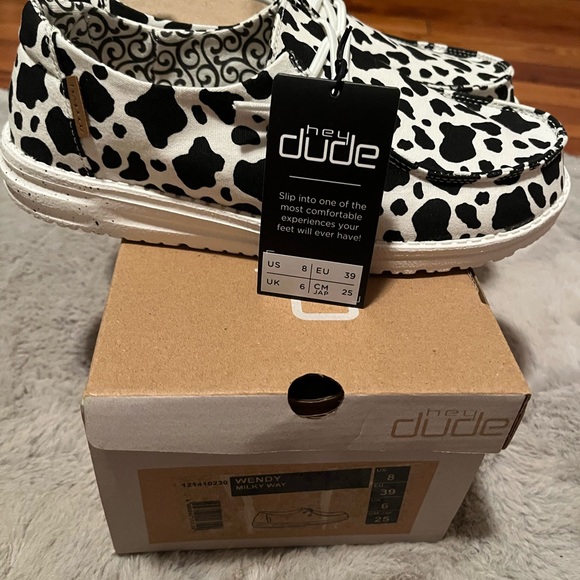 Hey Dude | Shoes | Womens Cow Print Hey Dudes | Poshmark